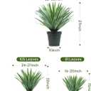 Velener Artificial Agave Plant in Black Pot with Real Stone Pebbles, Large Fake Agave Plant for Indoor and Outdoor-27 inches Tall, 126 Leaves
