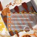 Riveira Premium Brown Bamboo Wooden Spoons for Cooking Set of 9  Premium Brown Bamboo Wooden Cooking Utensils, Wooden Spatula, Wooden Spoon - Premium Quality Wooden Utensil Set for Non-Toxic Cooking