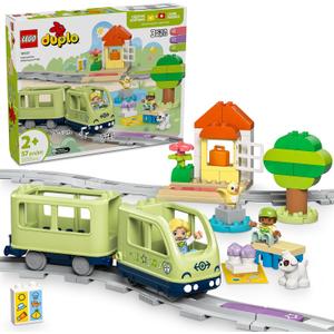 LEGO DUPLO Interactive Adventure Train 10427
Building Toys for Toddlers, Ages 2+, Train Set, Develops Fine Motor Skills, W/ Larger Bricks & Figures, 57 Pieces, Gift Idea