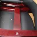 Boss Captain’s Chair In Black Vinyl W/ Casters, Black/Mahog