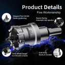 Mollom (3''|76mm) Heavy Duty Carbide Hole Saw with 2 Pilot Drill Bits, Hole Cutter cuts Stainless Steel, mild Steel, Iron, Copper, Brass, Plastic