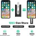 FileNest 4-in-1 USB Flash Drive for iPhone iPad, High Speed Photo Stick External Memory Storage, Thumb Drive Backup USB Memory Stick for Photos and Videos, Compatible with Android PC (Pink, 256GB)