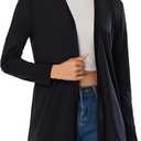 HODOSPORTS Womens UPF 50+ Rash Guard Cardigan UV Sun Protection Shirts with Pockets Swim Cover Up Long Sleeve Lightweight (Black, M)