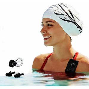 Extra Large Silicone Swim Cap for Long Hair - Odor-Free with 3D Ear Protection, Non-Slip Ultimate Fit for Women & Men Adults