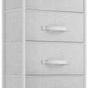 YITAHOME Dresser with 4 Drawers - Fabric Storage Tower, Organizer Unit for Bedroom, Living Room, Hallway, Closets - Sturdy Steel Frame
