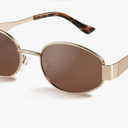 Livho 2025 Trendy Oval Sunglasses - Stylish Polarized Shades for Everyday - Retro Metal Frames