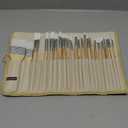 Paint Brushes Set of 24 Pieces Wooden Handles Brushes with Canvas Brush Case, Professional for Oil, Acrylic and Watercolor Painting (Large)
