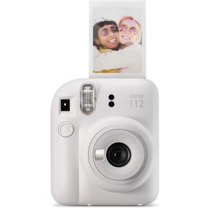 Fujifilm Instax Mini 12 Instant Film Camera, Clay White, Compact 