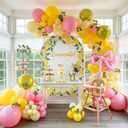 Yellow Pink Lemon Balloon Garland Arch kit with pastel Yellow Pearl White Balloons for Lemonade juicy one 1st Birthday Summer main squeeze Bridal Shower Girl Sweet Baby shower Decorations