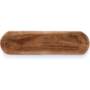 Xaatren Large Wooden Dough Bowl Decorative Wooden Bowl Rustic Long Dough Bowls Decor for Farmhouse Home Dining Table Centerpiece Living Room Kitchen Decorations(20 x 6 Inch,Brown)