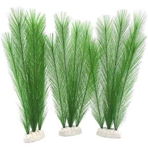 BEGONDIS Aquarium Decorations 3Pcs Fish Tank Artificial Green Water Plants Made of Silk Fabrics Plastic