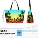 Beach Bags for Women Cute Print Waterproof Sandproof Women Tote Bag with Zipper Colorful Pool Bags for Gym Travel Vocation