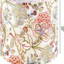 GO&SO Set of 2 Small Tall Lamp Shades, 10" Top X 10" Bottom X 10" High Drum Lamp Shade Printing Flowers Plants -Lampshades for Floor Lamps,Table Lamp, Modern Lamp Shade Replacement, Assembly Required
