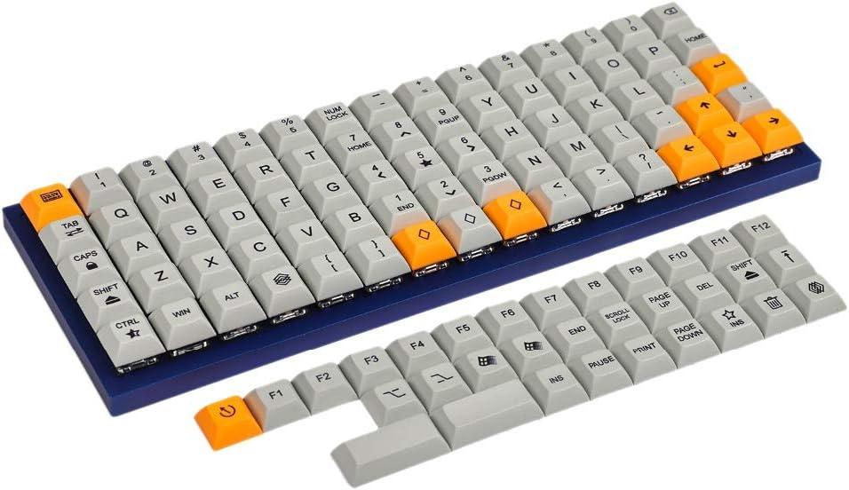YMDK 75 Keys DSA Dye Sub PBT Keycaps Suitable for Ortholinear Layout MX Keyboard XD75 ID75 Planck Preonic Niu40 (Only Keycap)