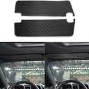 NVCNX Real Premium Carbon Fiber Compatible with Chevy/Chevrolet Camaro 2010-2015 2011 2012 2013 2014 Front Roof Top Sun Visor Cover Car Interior Trim Accessories 2PCs Black