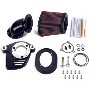 Heavy Breather Extreme Air Cleaner Intake Filter for Harley Touring, Softail, Street Electra Road King Glide, 2018-2022 (Black)