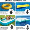 AWSUM 600W Electric Air Pump for Inflatable Gymnastics Mat, 110-120V AC Air Mattress Quick Fill Inflator Deflator Pump, Portable for Pool Floats/Air Bed/Gymnastics/Gym,4 Nozzles