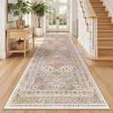 Zesthome 3x10 Runner Rug Non Slip,Washable Hallway Runner Rug,Orange