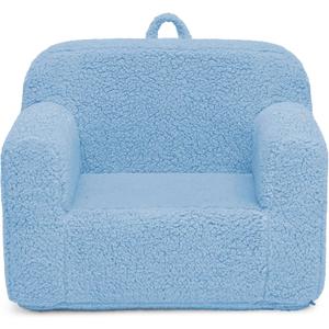 Delta Children Sherpa Cozee Chair - Foam Kids Chair for Ages 18 Months and Up, Powder Blue Delta Children Sherpa Cozee Chair - Foam Kids Chair for Ages 18 Months and Up, Powder Blue