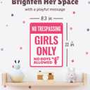 Cute Girls Only Sign Funny Pink Bedroom Decor For Girl, Perfect Family & Friends Gift for Birthday and Holidays, Ideal For Kids, Tween Rooms (Girls Only)