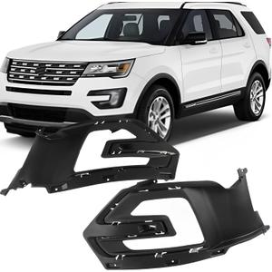 1 Pair Front Bumper Fog Light Bezel Cover Trim Assembly Replacement for Explorer 2016 2017 Left and Right Side FB5Z17B968BA