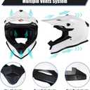 Youth Dirt Bike Helmets,MM605 Kids Full Face Motorcycle Helmet for Off-Road ATV UTV BMX Street Riding,Kids Motocross Helmet with Goggles Gloves,DOT Approved