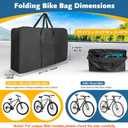 Bike Travel Bag,Heavy Duty 840D Transport Bicycle Storage Carry Bag with Strong Webbing,Portable Folding Cycling and Bicycle Bags Bike Suitcase Waterproof for Airplane Shipping