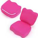 Yerliker 1 Pcs Foldable Hot Tub Booster Seat for Adults Adjustable 2 Heights up to 6.3", Weighted Booster Seat 3D Air Mesh Hot Tub Accessories Quick Dry Micro Dot Non Slip for Spa Bathtub Pool (Pink)