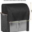 32 inch Built-in Grill Cover, Waterproof Island BBQ Grill Top Cover for Loin, Blaze, Bull, Napoleon, Summerset, and More 25"-32" Built-in Grills, 600D Heavy Duty Polyester, 33"W x 26"D x 24"H