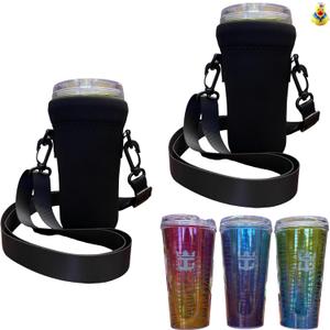 Royal Caribbean Cruise Essentials 2024 - Pack of 2 Cup Sling (Black)