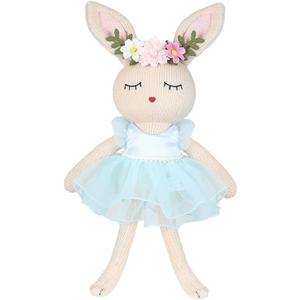 Ballerina Doll Easter Stuffed Animal Bunny Plush Animal Doll, Plush Rabbit Toy Bunnys Stuffed Animals for Girls Easter Animals on Party Birthday Christmas (Yellow)