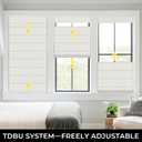 UNISHADES No Drill Top Down Bottom Up Roman Shades for Windows, 35" W x 64" H, Natural