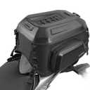Rhinowalk Motorcycle Tail Bag Travel Luggage Expandable Motorcycle Helmet Bag 23L-35L Waterproof All Weather/Trunk/Rack Bag with Sissy Bar Straps-Carbon Black