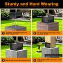 6x6 Concrete Post Base(4 PCS), Deck Post Base Holder Ground Spike for Concrete, Decking Post Brackets with 3 Anchor Rods, Post Base for Pavilion Deck Porch Handrail Railing