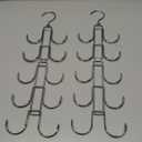 Purse Organizer for Closet, Upgraded Purse Hanger with 10 Big Hooks, 360 Degree Rotation for Better Organizer&Display, Collapsible Space Saving Hangers Rack for Handbag, Belt, Scarve, Tie, 2PCS