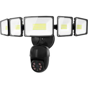 iMaihom Floodlight Camera Outdoor, 2K QHD Smart Home Security Cam with Motion-Activated, 5500LM Brightness 5 Heads Light, 360 Pan & Tilt, 2-Way Audio, Cloud/SD Storage, Color Night Vision