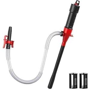 SEDY Electric Hand Pump, Portable Battery Powered Transfer Pump, Multi-Use Siphon Liquid Extractor for Gasoline, Diesel, Fuel, and Water Transfer