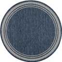 Keen Home Design Waterproof Indoor Outdoor Rug 8 ft Round, Patio Deck Porch