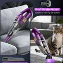 Handheld Vacuum Cordless, 15000PA Powerful Suction Hand Held Car Vacuum Cleaner Rechargeable with Multi-Nozzles & Washable Filters, High Power Lightweight Hand Vacuum for Home, Pet, Car, Office