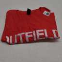 Funny Baseball Quote Outfield Matters Outfielders T-Shirt (Small, Red)