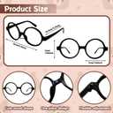 4 x Chipmunks Costumes Set,Chipmunk Ears Headband Black Round Frame Glasses,Fluffy Animal Hairband for Halloween Costume Accessories,Cosplay Party Supplies