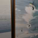 SIKERIC Large Beach Seascape Framed Canvas Wall Art Set of 3, Palm Tree Surfboard Wall Decor, Relax Summer Ocean Surfing Artwork, Modern Coastal Landscapel Art Print for Living Room, Bedroom -16x24