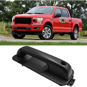 Moonlinks Compatible with 2015-2020 Ford F150 Door Handle, F150 Front Left Driver Side Exterior Door Pull Handle Replacement with Key Hole,Smooth Black(14603639/FL3Z1522405HBPTM)