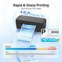 Bluetooth Thermal Label Printer with Stand, Wireless 4x6 Shipping Label Printer for Small Business, Support iPhone, Android Windows & Mac, Widely Used for USPS Amazon Etsy Shopify (Black)