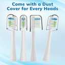 3 Pack Replacement Replacement Brush Heads for Waterpik Sonic Fusion Flossing Toothbrush Compatible with Sonic Fusion SF01/SF02 and Sonic Fusion 2.0 SF03/SF04- Black with Caps