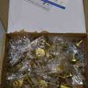 Ravinte 30 Pack Solid Knobs Kitchen Cabinet Round Pulls Dresser Handles Gold Cupboard Hardware Brushed Brass Door Drawer Knobs