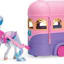 Wild Manes Horse Toys Perla's Clubhouse Trailer Playset with Perla Horse Doll Figure, with Over 25 Interactive Features
