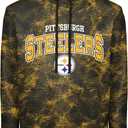 FOCO NFL Men's Officially Licensed Big Logo Wordmark Camo Performance Game Day Team Color Pullover Sweatshirt Hoodie (Large)