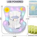 2 x Car Air Freshener Vent Clip with Light Used for Labubu Car Seat,Have A Seat Compatible with Labubu Accessories (USB Type-Blue)