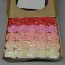 N&T NIETING Artificial Flowers 50pcs Real Touch Faux Flowers Bulk with Stems for DIY Wedding Bouquets Bridal Shower Centerpieces Floral Arrangements Party Valentine's Day Home Decorations(Series Red)